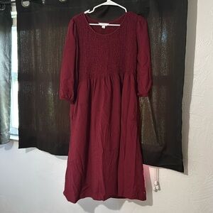 Croft & Barrow Textured Wine Dress